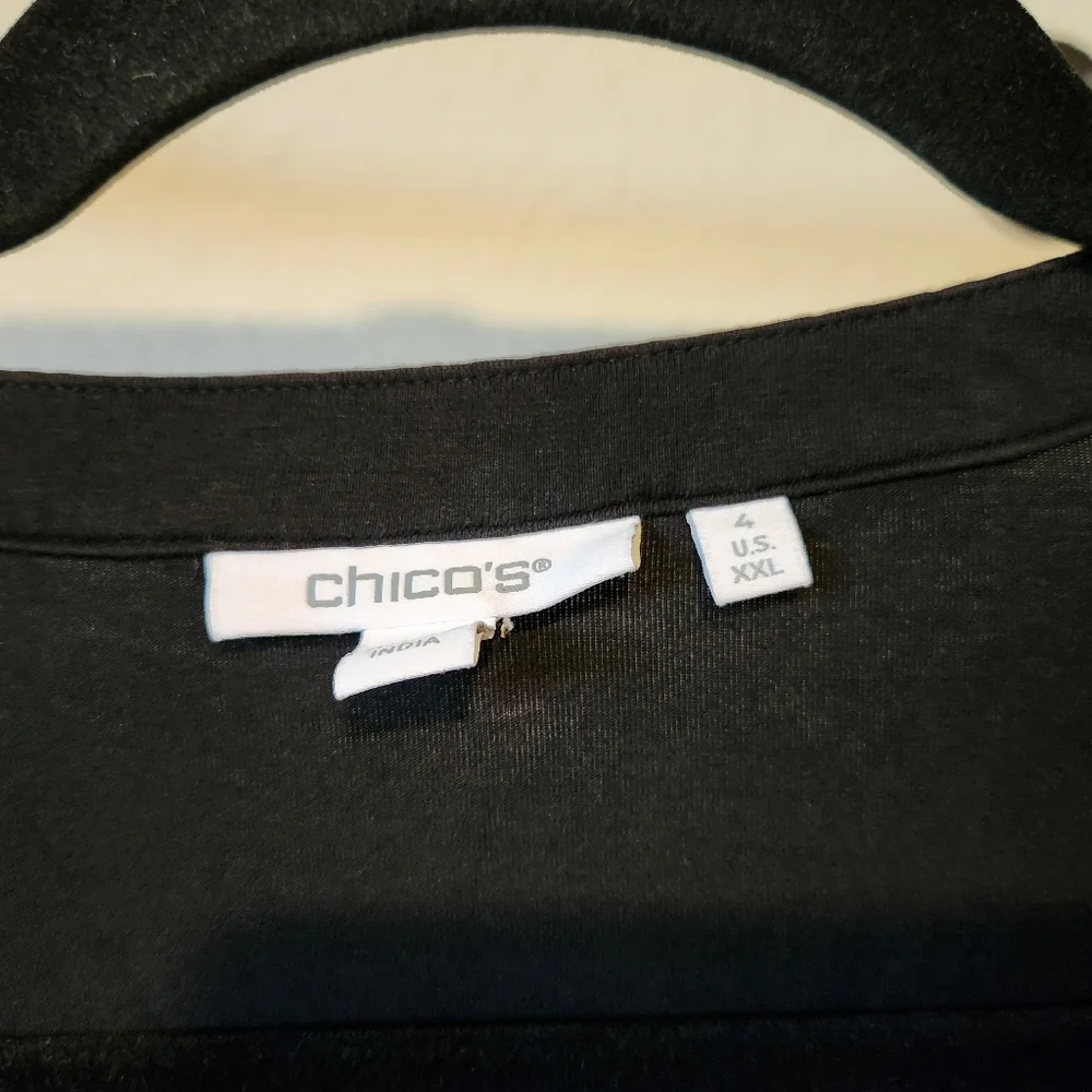 Chico's Black Tunic with Colorful Embroidery - Picture 2 of 3